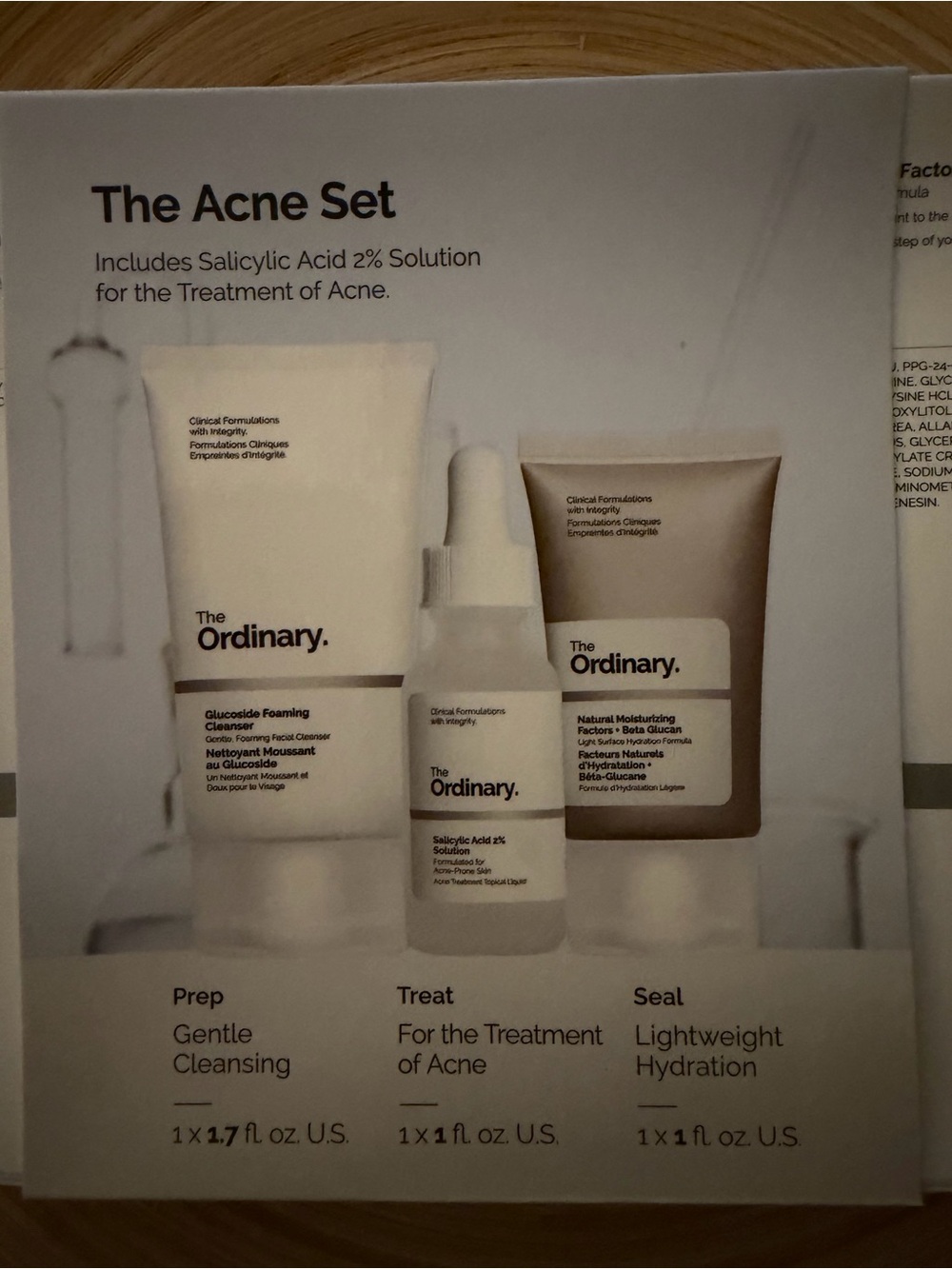 The Ordinary Acne Set – White and Brown Skincare Trio
